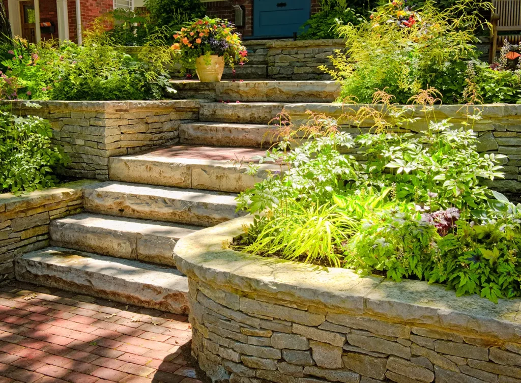 walkways and stone stairs hardscaping - hampstead nc, surf city nc, and holly ridge nc