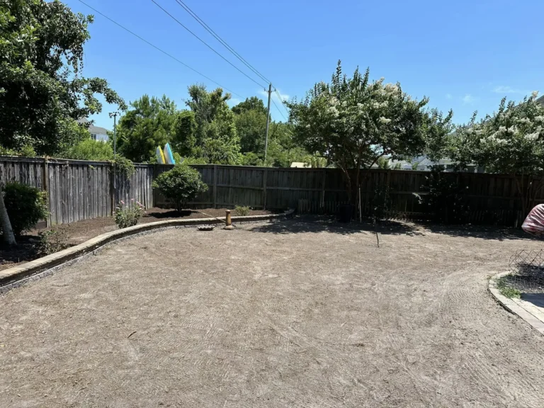 regrading backyard before placing new sod - hampstead nc, surf city nc, and holly ridge nc